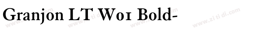 Granjon LT W01 Bold字体转换